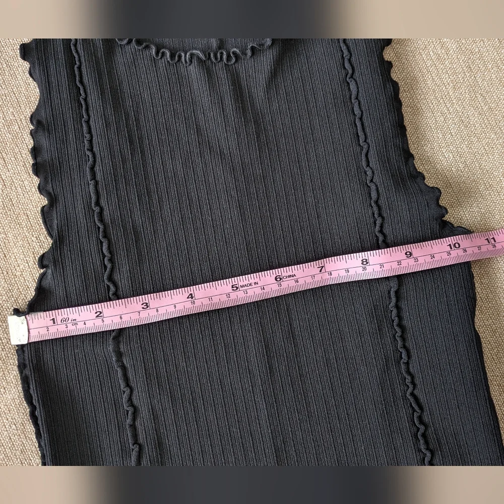 Free People Black Ribbed Tank Top - Picture 6 of 10